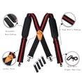 thumbnail image 2 of MELOTOUGHTool Belt Suspenders Tool Harness for Heavy Duty Work Movable shoulder Pads, Quick lobster clasp Tool Belt (Red Strip), 2 of 6