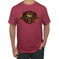 thumbnail image 1 of Wild Bobby, Gothic Skull and Dragon, Pop Culture, Men Graphic Tees, Vintage Heather Red, Large, 1 of 3