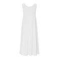 thumbnail image 4 of SHTXOZHI Summer Dresses for Women Sleeveless A-Line Side Slit Beach Casual Long Sundresses, 4 of 7