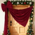 thumbnail image 6 of Luxcidy Extra Large Red Velvet Bow for Christmas Tree Decoration, 16 x 45 Inches Burgundy Christmas Extra Large Velvet Bows Christmas Tree Topper for Home Wall Birthday Backdrop Wedding Party Decor, 6 of 6