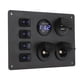 thumbnail image 4 of Panel de interruptor basculante de 4 entradas a prueba de agua, puerto USB Dual, pantalla de voltaje, enchufe de 12V para coche, barco, RV, 4 of 14