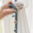 thumbnail image 6 of Rayon Curtains, Pinch Pleat Sheer Drapes with Pompom Tassel Trim, forHome,Office,Rooms(45" x 108"), 6 of 9