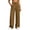 Khaki, variant on Cmfcve Woman's Wide Leg Pants Pull On Stretchy Work Dress Pants High Waisted Business Casual Trousers