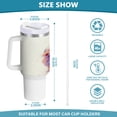 thumbnail image 3 of 40 Oz Car Handle Water Bottle Water Cup Water Bottle Water Jug Coffee Cup Travel Water Bottle Watercolor Rabbit, 3 of 8