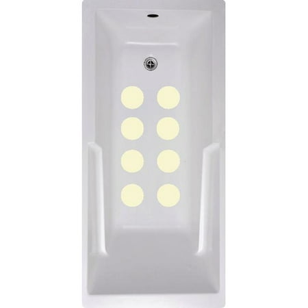 No Slip Mat by Versatraction Cirlces Bath Tub and Shower Treads (Set of 8)