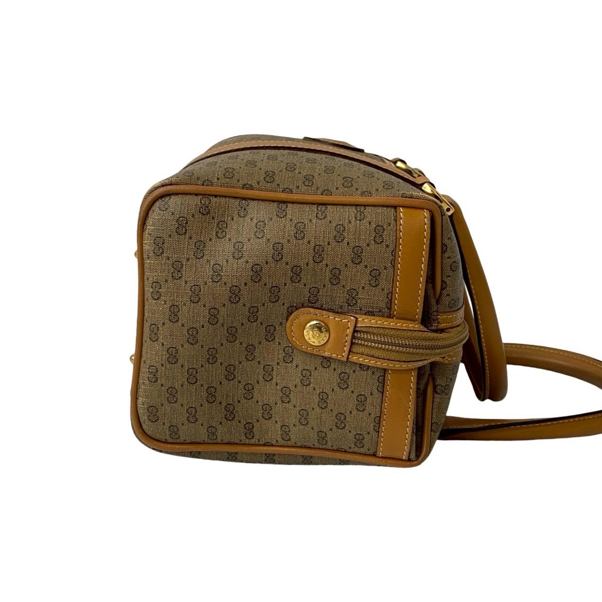 Pre-Owned GUCCI Old Gucci Micro GG Logo Leather Handbag/Mini