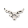 thumbnail image 3 of 10pcs Resistant 304 Stainless Steel Chandelier Components Links Wing with Heart Flower Stainless Steel color 36x47x3mm Hole: 1.5mm and 2mm, 3 of 3
