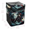 thumbnail image 5 of Motorcycle Mini Trash Can Car Garbage Can Trash Can for Car - Foldable, with Lid, Leak-Proof, Hanging Storage Bag, 5 of 6