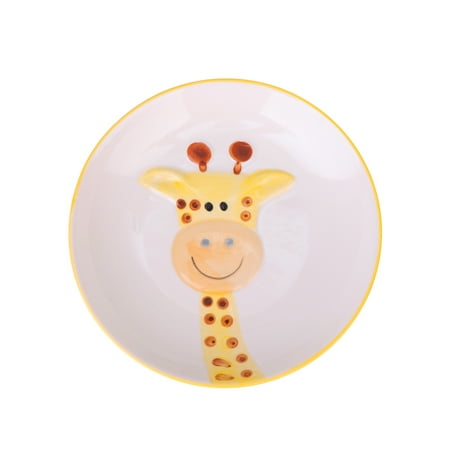 

Cartoon Kids Ceramic Tableware Giraffe Pattern Food Plate Porcelain Feeding Meal Dish for Children Baby