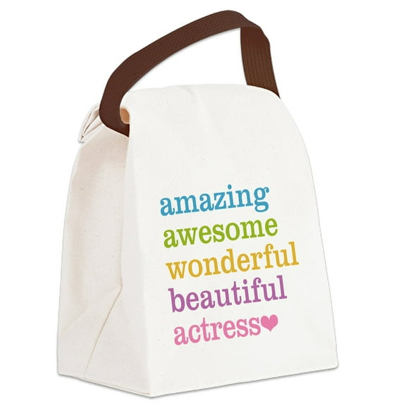 CafePress - Amazing Actress - Canvas Lunch Bag with Strap Handle