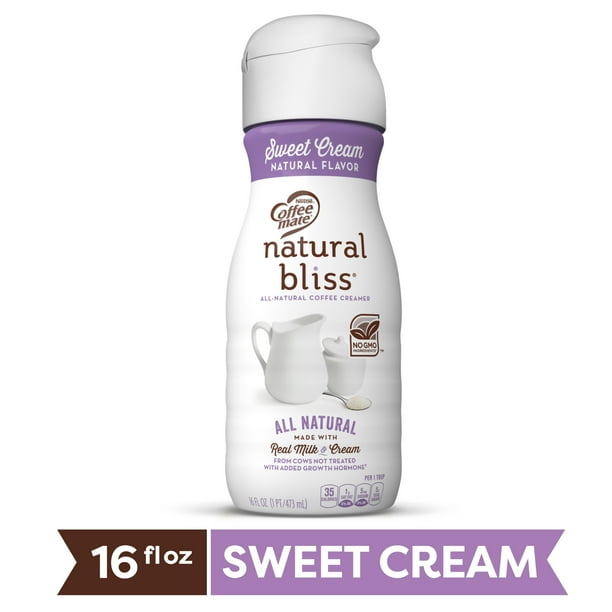 Coffee Mate Natural Bliss Sweet Cream All Natural Liquid Coffee Creamer 16 Fl Oz Walmart Com Walmart Com