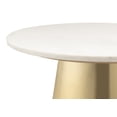 thumbnail image 3 of Bleeker Round Gold Base and Stone Top Marble Cocktail Table by TOV Furniture, 3 of 5