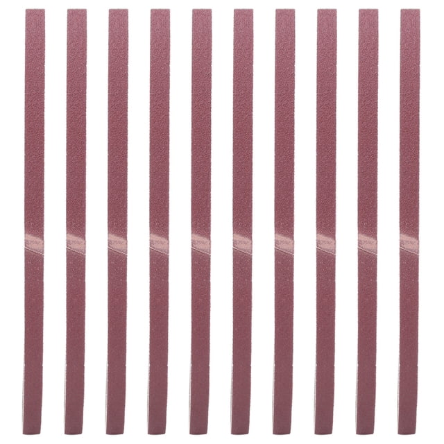Correa de lijado 10PCS Lijadora de papel de lija de óxido de aluminio Correa de banda abrasiva 533 x 9 mm(100#)