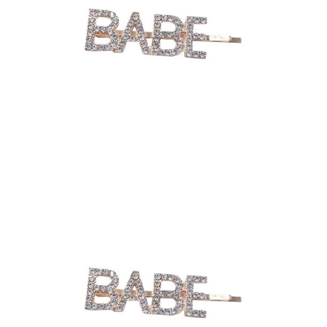 Qarigey Pinzas para el cabello Elementos de letras exquisitas Clip para la cabeza Herramientas de peinado delicadas decorativas para bebés Mujeres BEBÉ 2piezas Qarigey CBP301025