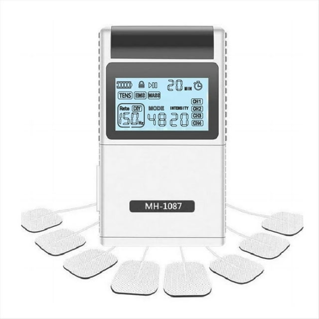 Masajeador Muscular Eléctrico Profesional de 48 Modos con Tens y Almohadilla Masajeadora Corporal.