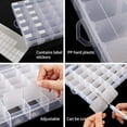 thumbnail image 3 of MRSXXNTY 3pack 36 Grids Clear Plastic Organizer Box Container Craft Storage with Adjustable Dividers for Beads Organizer Art DIY Crafts Jewelry Fishing Tackles with 3 Sheets Label Stickers, 3 of 7