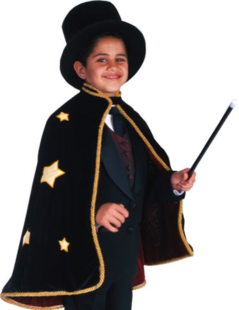 Child Magicians Cape/Cloak Fancy Dress Costume Halloween Sorcerers Kids Book Day 