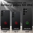 thumbnail image 2 of Samsung Galaxy S22 Ultra Case, Galaxy S22 Ultra Case with HD Screen Protector, [Military Grade] Shockproof Protection Case with 360° Magnetic Ring Holder Kickstand for Samsung S22 Ultra, Black, 2 of 8