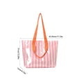 thumbnail image 3 of Striped Waterproof PVC Beach Tote Bag, Large Capacity Handheld and Shoulder Bag for Pool Travel and Daily Errands, Lightweight Foldable Summer Tote, Practical Travel and Gift Idea, 3 of 6