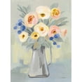 thumbnail image 2 of Vassileva, Silvia 12x14 White Modern Wood Framed Museum Art Print Titled - Pale Flowers on Sage, 2 of 4