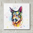 thumbnail image 4 of Epic Art 'Colorful Watercolor German Shepherd' by Furbaby Affiliates, Acrylic Glass Wall Art, 12"x12", 4 of 8