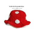 thumbnail image 3 of Jiibva 20in Cute Knitted Mushroom Hat Foldable Crochet Fisherman Hat Handmade Knitting Mushroom Hat Crochet Bucket Hat, 3 of 7