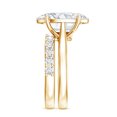 thumbnail image 4 of Rosec Jewels 5 Ct Lab Grown Diamond Big Engagement Ring with Band - IGI Certified Oval Wedding Ring Set for Women - E-VS1 Quality, 14K Yellow Gold, US 11.50, 4 of 9