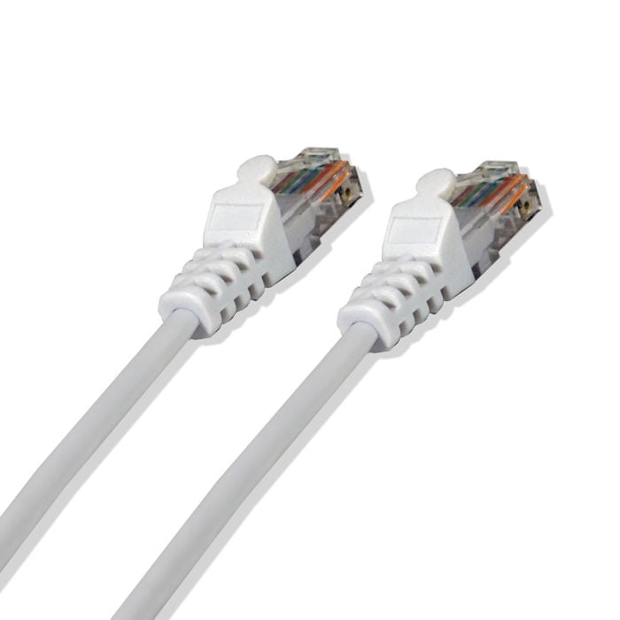 5 Pack LOGICO 2Ft Cat5e Ethernet RJ45 LAN Wire Network White UTP 2 Feet Patch Cable