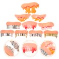 thumbnail image 3 of Miangastore PVC Fake Teeth Gold 10Pcs 4.7x2Cm, 3 of 8