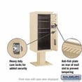 thumbnail image 3 of Salsbury Industries Pedestal Mounted 3 Units 5 Door Front Load 4C Horizontal Cluster Box Unit with 1 Parcel Locker, 3 of 7