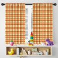 thumbnail image 5 of Red Yellow Checkerboard Cream Pattern Kids Curtains,Childrens Insulated Curtains Set Of 2,Bedroom Essentials,Teen Room Decor 42"X54", 5 of 5