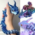 thumbnail image 2 of 3D Printed Magic Dragon Movable Joint Fidget Toy Rotatable Articulated Office Desktop Ornament Adults Kid Toy Crafts Gift, 2 of 3