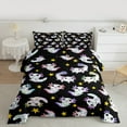 thumbnail image 2 of Manfei Cute Grey Axolotl Bedding Comforter Set for Teen, Dreamy Stars Print Twin Comforter Sets, Kawaii Cartoon Animal Reversible Bedding Set, Breathable Home Decor, 2pcs, 2 of 8