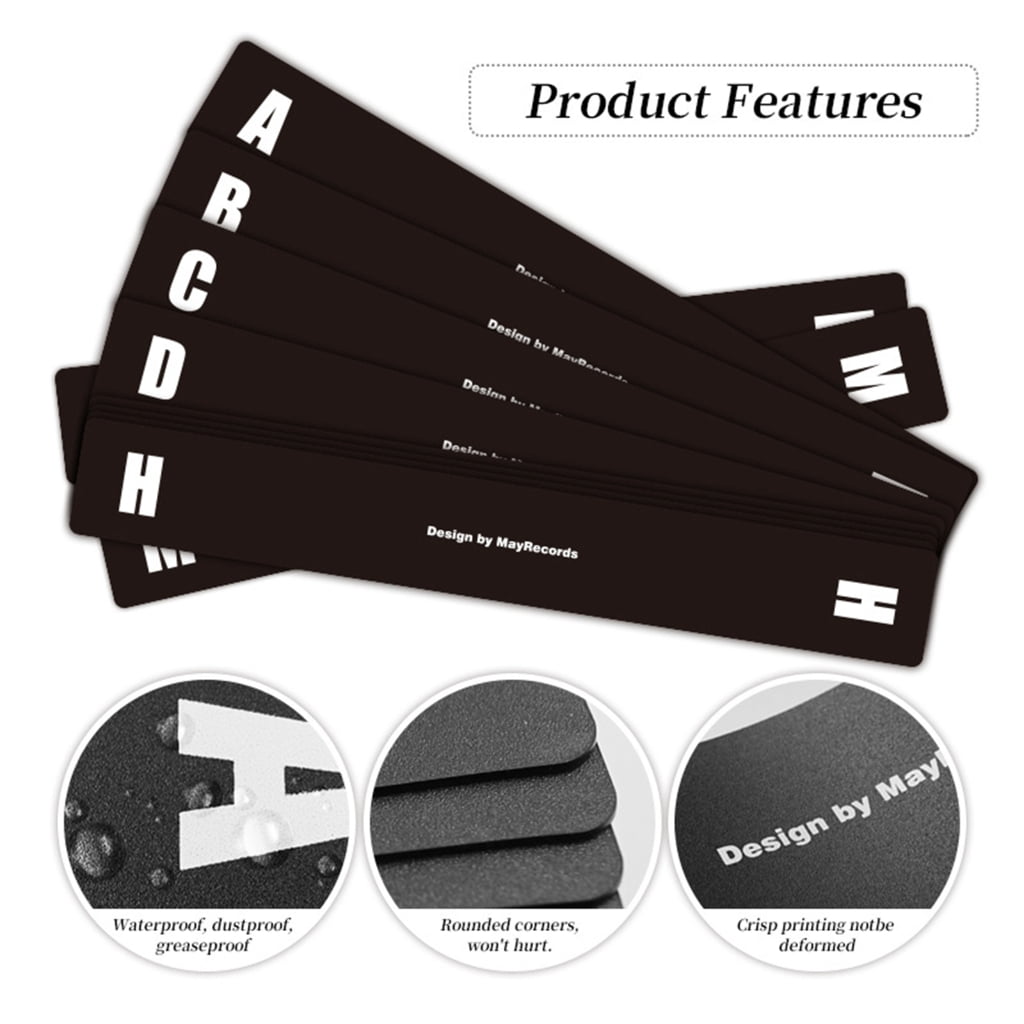 NEXAVKPR 26Pcs LPs Vinyls Record Alphabetical Index Cards For Easy Cataloging And Quickly Access PP Materials