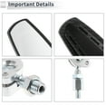 thumbnail image 6 of Unique Bargains 1 Set Universal Motorcycle Rear View Mirrors Adjustable Bar End Side Mirrors Mount M8/M10 Carbon Fiber Pattern Black Aluminum Alloy Prismatic Shape, 6 of 7