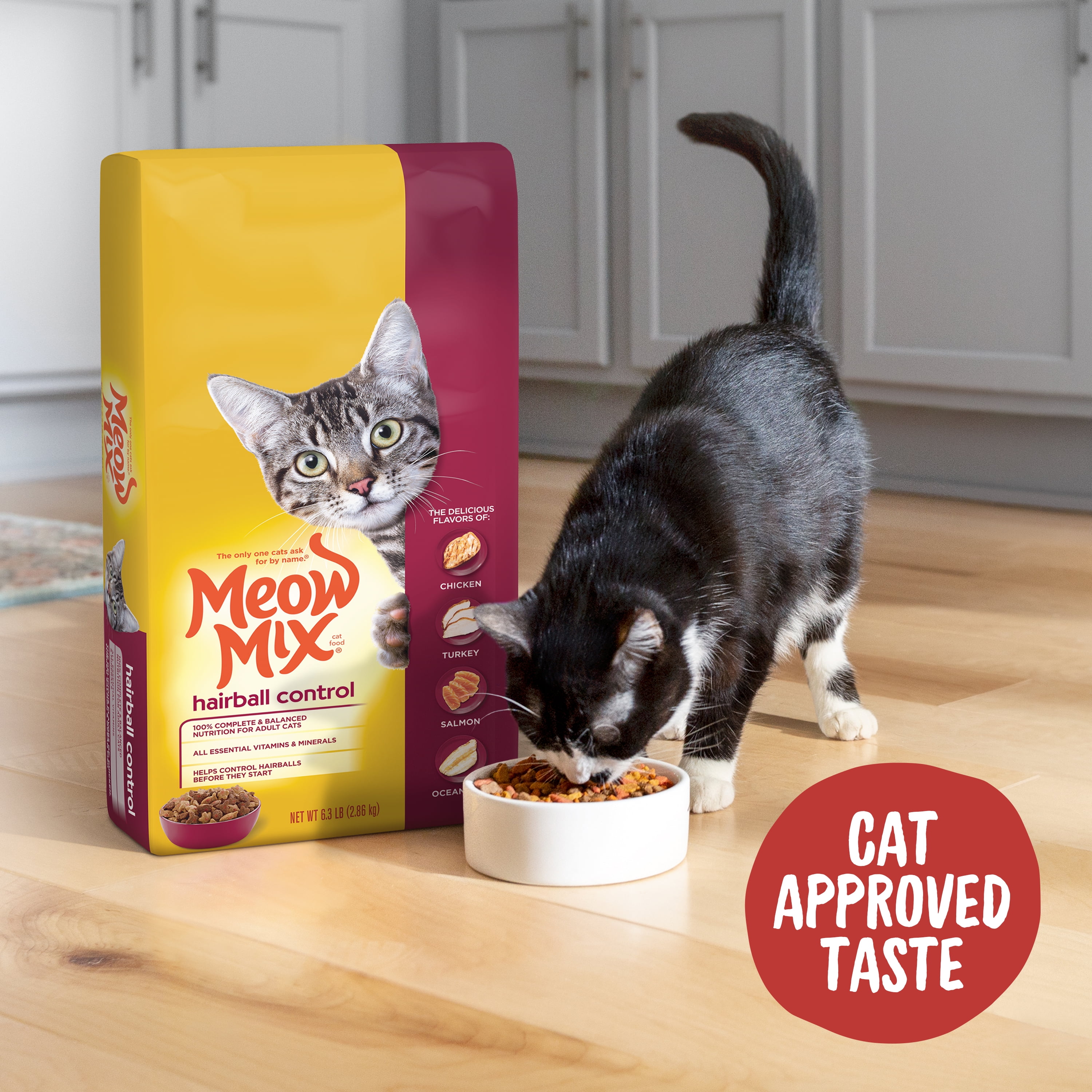 meow mix hairball control dry cat food