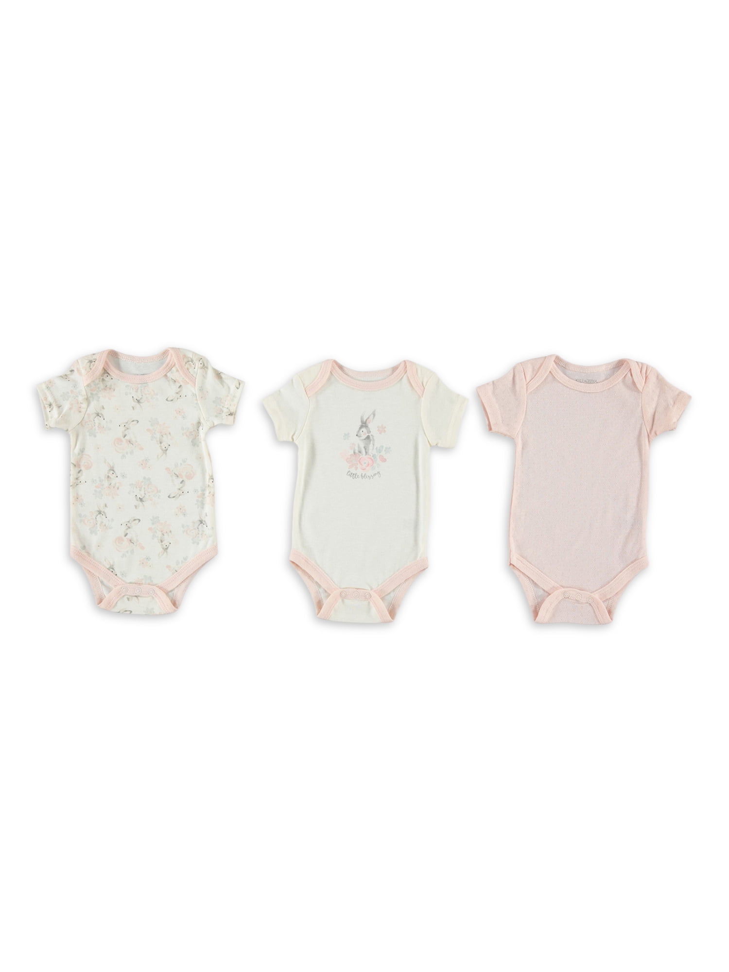 Kyle & Deena Baby Girl 3 PK Bodysuits, Sizes Newborn-9 Months
