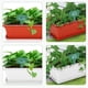 thumbnail image 4 of Resina Rectangular Maceta de Siembra Agujero de Drenaje Plantador de Flores Vegetales Bandeja de Planta de Jardín en Casa Rojo 44x19x14cm 3 Piezas Eigraketly  HA6722-11B, 4 of 6