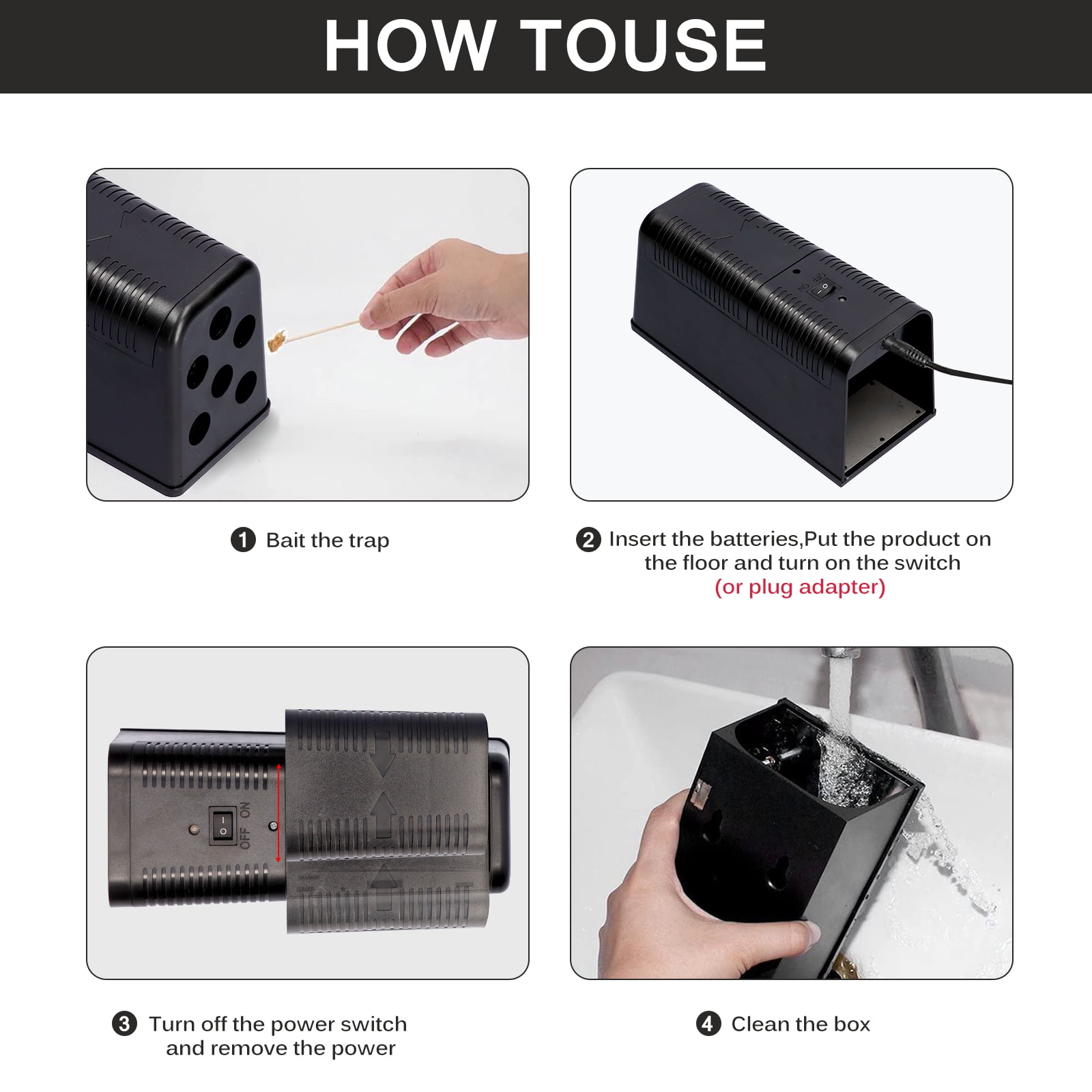 Electronic Mousetrap, Remote Control Led Indicator Detachable