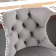 thumbnail image 3 of Swivel Velvet Barstools Adjusatble Seat Height from 25-33 Inch,Modern Upholstered Bar Stools with Backs Comfortable Tufted for Home Pub and Kitchen Island,Set of 2, 3 of 5