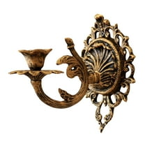 Worgeous Metal Wall Sconce Candle Holder Wall-Mounted Candle Holder European Style Wall Candle Sconce Cast Iron Antique Candle Holder for Home Garden Decor