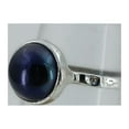 thumbnail image 6 of Navya Craft Peacock Black Color Round Pearl Sterling Silver Handmade Women Statement Ring Size 8.0, 6 of 7