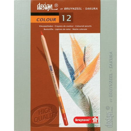 Bruynzeel Design Color Pencil Set, 12-Color