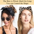 thumbnail image 5 of BEGOOD 2Pcs Bow Headbands for Women Leopard Print Headwear Fashion Leather Hair Bands for Girls, 5 of 6