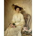 thumbnail image 2 of Bacon, John Henry Frederick 15x18 Gold Ornate Wood Framed with Double Matting Museum Art Print Titled - Portrait of a Lady, 2 of 4