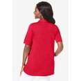 thumbnail image 2 of Jessica London Women's Plus Size Stretch Cotton Polo Tee, 2 of 3