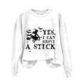 thumbnail image 4 of Xudanell Halloween Sweatshirts for Women Graphic Print Long Sleeve Oversized Sweatshirt for Women Hoodless, 4 of 4