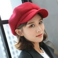 thumbnail image 4 of D-GROEE Women Beret Newsboy Hat British Style Wool Cap Classic Autumn Spring Winter Hats, 4 of 7