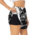 thumbnail image 3 of Lsque Red Heart And Puppy Of Bulldog Printed Women's Running Shorts with Liner Pockets,Elastic Quick Dry Workout Athletic Gym Yoga Shorts,Womens High Waist Shorts-XX-Large, 3 of 9