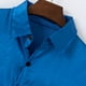 thumbnail image 5 of Ceisia Men's Solid Satin Long Sleeve Dress Shirt with Chest Pocket for Business & Casual Wear Blue L Gifts, 5 of 6